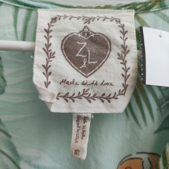 Z&L Europe Flamingo High Low Wrap Dress Women's XS ruffle palm tropical - Picture 8 of 13